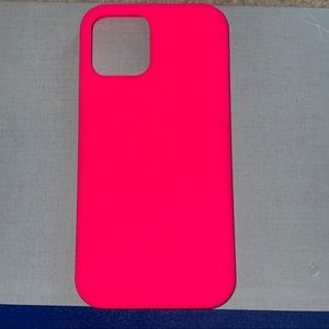 Fluorescent Pink iPhone 12 silicone case